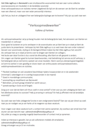 Vacature ''Verkoopmedewerker''