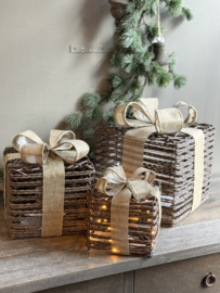 Cadeautje met Strik en LED lampjes Small