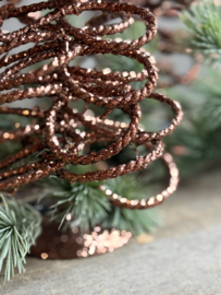 Kerstboompje Bruin Glitter Small