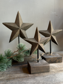 Houten Ster op Voet Small