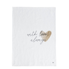 Geschirrtuch 50x70cm With Love -Bastion Collections-