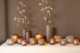 Windlicht Beige/Brown 15x16 cm -PTMD-