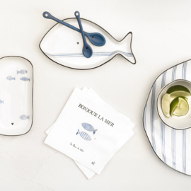 Papieren Servetten met Blauwe Vis -Bastion Collections-
