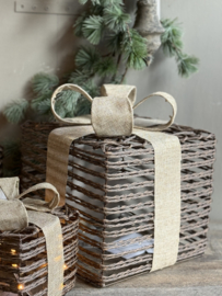 Cadeautje met Strik en LED lampjes Large