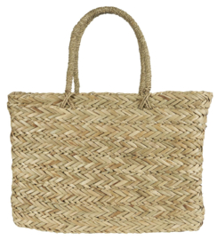 Beach bag seagrass straight sides