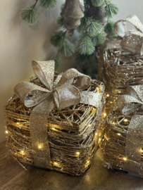 Cadeautje Rotan met LED lampjes Small