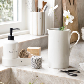 Lepelpot Wit/Naturel met Strepen -Bastion Collections-