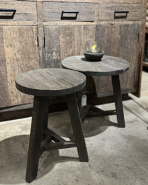 Runder Hocker Altholz 45x50 cm -Driftwood-