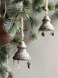Holzornament mit Münzen Rustic am Seil