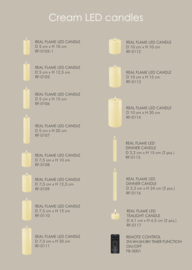 Kaars Wax LED Cream D7,5xH10 cm