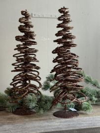 Kerstboompje Bruin Glitter Medium