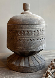 Houten Pot met Deksel Large ''Lintang''
