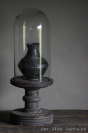 Stolp op houten voet ''Vintage Grey'' Small