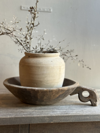 Oude Houten Schaal met Handvat
