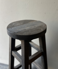 Ronde Barkruk Oud Hout -Driftwood-