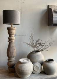 Alte Holzbalusterlampe -Aura Peeperkorn-