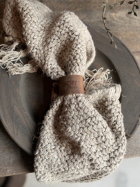 Linnen Doek Bowi Grof Geweven 35x50 cm -Hoffz-