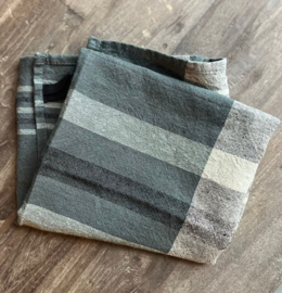 Theedoek Ruit Blauw/Grijs