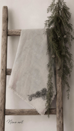Shabby Doek Dennenappels 45x45 cm