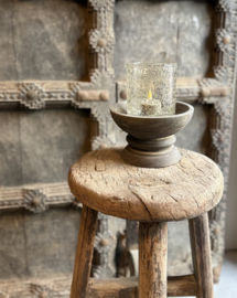 Alter Runder Holzhocker