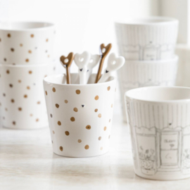 Mok Wit met Bruine Stippen -Bastion Collections-