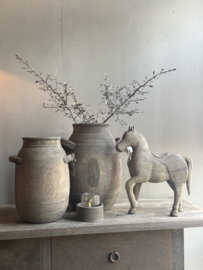 Houten Pot met Grepen Medium