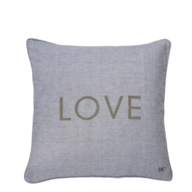 Kussen Natural Grijs Love 50x50 cm -Bastion Collections-