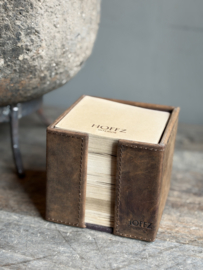 Lederen Memoblaadjes Houder-Hoffz-