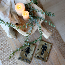 Metalen Toiletbordje ''Women''