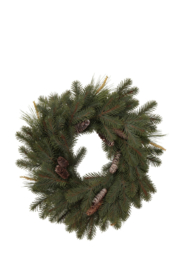 Seidenkranz Tannengrün mit Tannenzapfen 60 cm