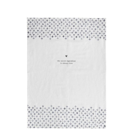 Theedoek Wit/Blauw 50x70 cm -Bastion Collections-