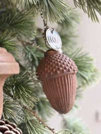 Weihnachtsornament Eichel Rostbraun