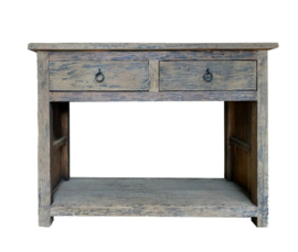 Sidetable met 2 lades en onderblad 120 cm ''Rough''