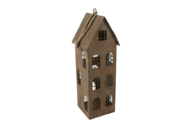 Metalen Huis Roest Bruin Large