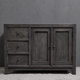 Houten Dressoir 2-deurs, 3-lades ''Antique Grey''