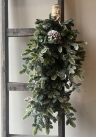 Weihnachtsgirlande Seide Grün 70 cm