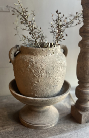 Stenen Kruik Rustic met twee oren 24x18 cm -Brynxz-