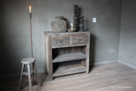 Sidetable Kota met 2-lades en 2 open vakken -Driftwood-