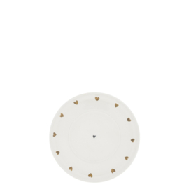 Gebaksbordje met Bruine Hartjes -Bastion Collection-