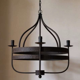 Hanglamp Kroonluchter 4-arms Black Brown