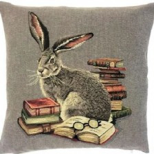 Gobelin Kissen Hase, Eichhörnchen und Eule (3-er set)