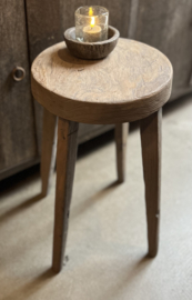 Oude Houten Ronde Kruk