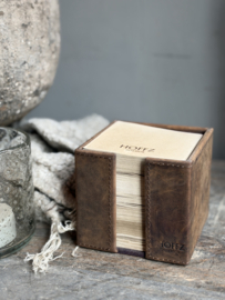 Lederen Memoblaadjes Houder-Hoffz-
