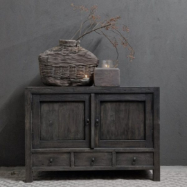 Houten Dressoir 2-deurs, 3-lades ''Antique Grey''