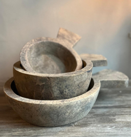Houten Bak Dharma met Handvat