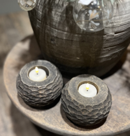 Wachshalter aus Holz Buru dot | Island Collection
