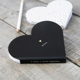 Notizbuch 'Herz' Schwarz -Bastion Collections-