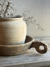 Oude Houten Schaal met Handvat