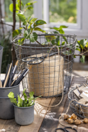 Basket set of 2 tall w/handle