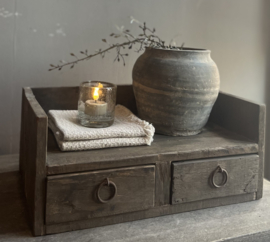 Gruttersbak Recht met 2 Lades -Driftwood-